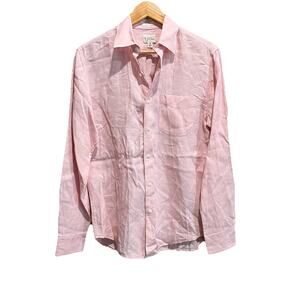 J Crew Pink Baird McNutt Irish Linen Men's Button Down Shirt Size S